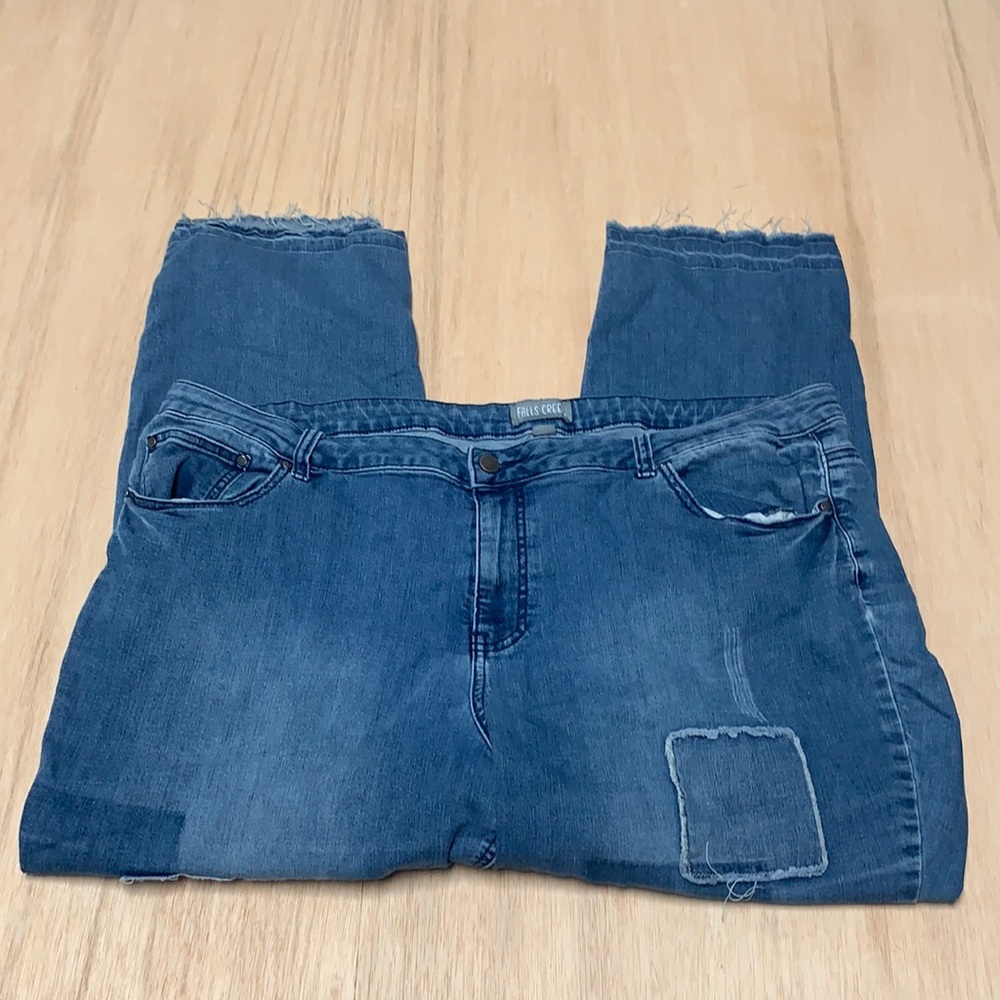 Falls creeks distressed patch look 1 back pocket